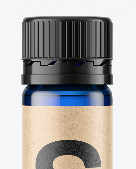 25ml Blue Sport Nutrition Bottle Mockup PSD #6
