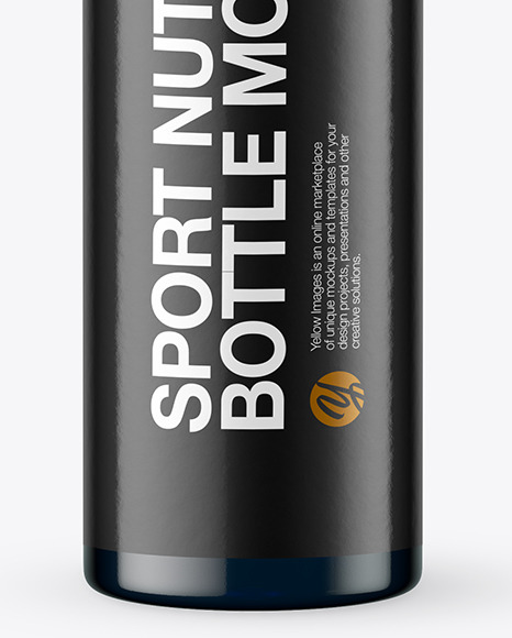 25ml Blue Sport Nutrition Bottle Mockup PSD #7