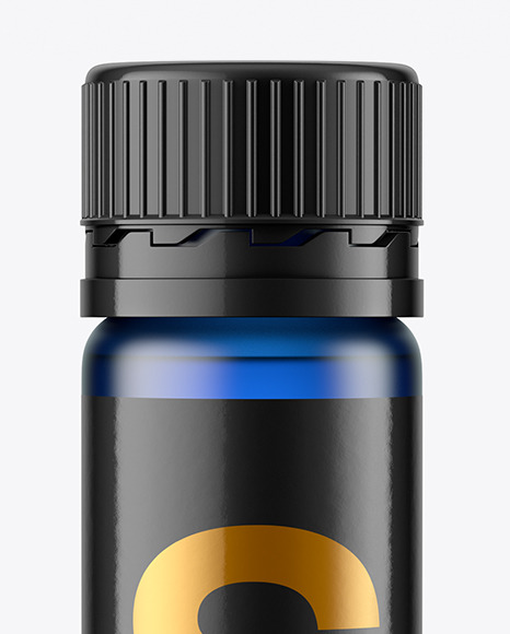 25ml Blue Frosted Sport Nutrition Bottle Mockup PSD #1