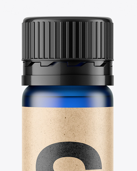 25ml Blue Frosted Sport Nutrition Bottle Mockup PSD #6