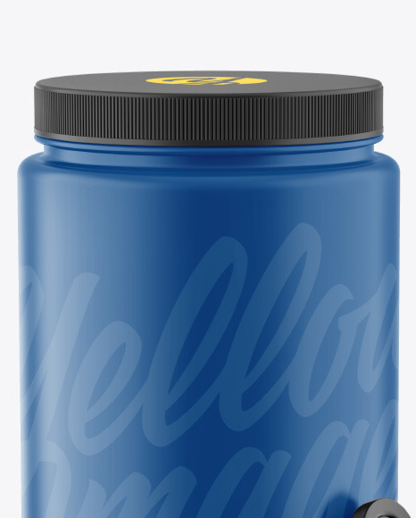 Download Matte Plastic Jar W Spoon Mockup In Jar Mockups On Yellow Images Object Mockups