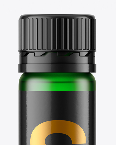 25ml Green Frosted Sport Nutrition Bottle Mockup PSD #1