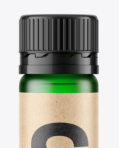 25ml Green Frosted Sport Nutrition Bottle Mockup PSD #6