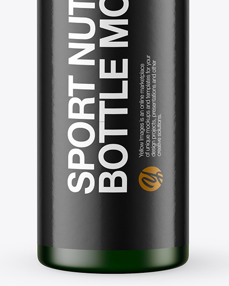 25ml Green Frosted Sport Nutrition Bottle Mockup PSD #7