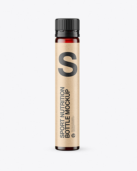 25ml Red Sport Nutrition Bottle Mockup PSD #2