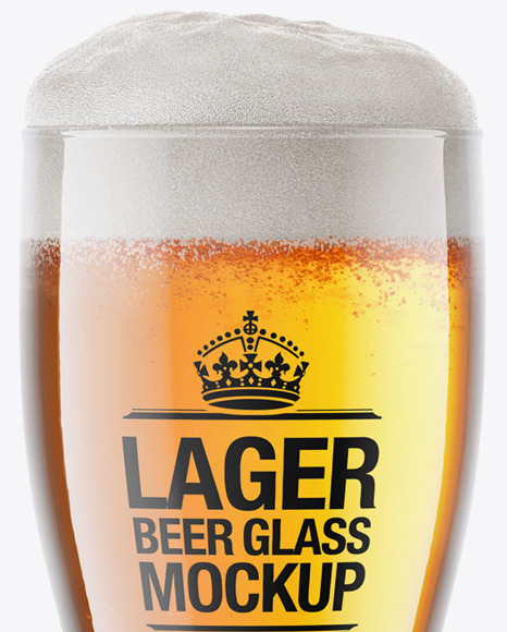 Lager Beer Glass Mockup PSD #3