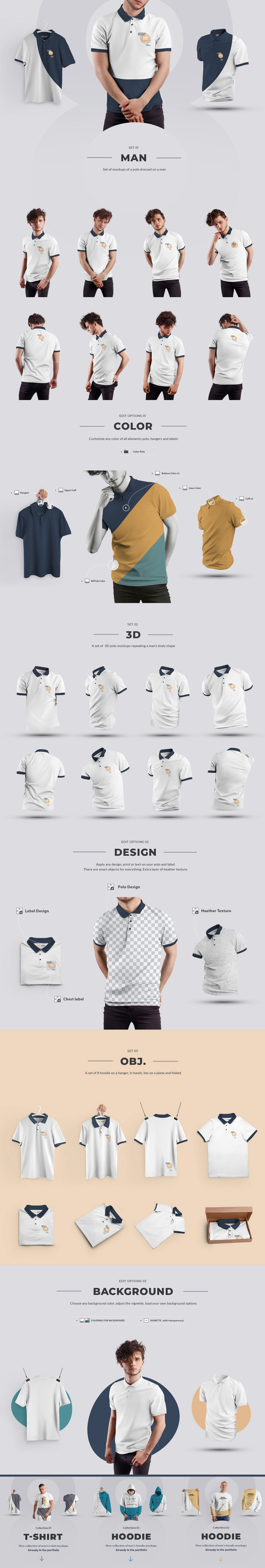 24 Polo Men Mockup Man 3d Objects Collection 4 In Apparel Mockups On Yellow Images Creative Store