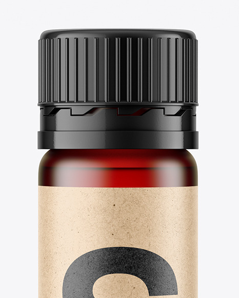 25ml Red Frosted Sport Nutrition Bottle Mockup PSD #6