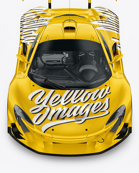 Sport Car Mockup - Front View (High Angle Shot)