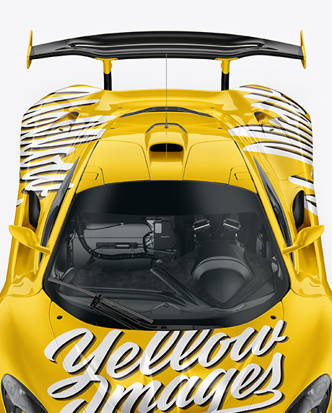 Sport Car Mockup   Front View (High Angle Shot) PSD #2