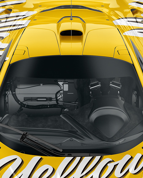 Sport Car Mockup   Front View (High Angle Shot) PSD #1
