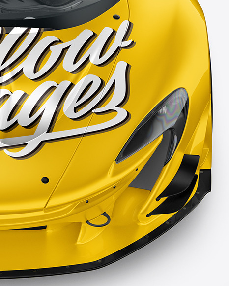 Sport Car Mockup   Front View (High Angle Shot) PSD #6
