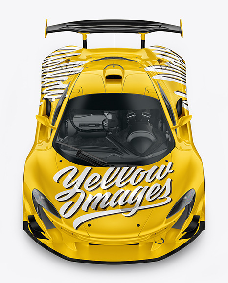 Sport Car Mockup   Front View (High Angle Shot) PSD #7