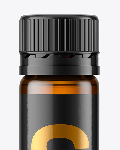 25ml Amber Sport Nutrition Bottle Mockup PSD #1