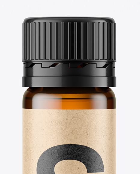 25ml Amber Sport Nutrition Bottle Mockup PSD #6