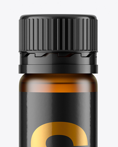 25ml Amber Frosted Sport Nutrition Bottle Mockup PSD #1