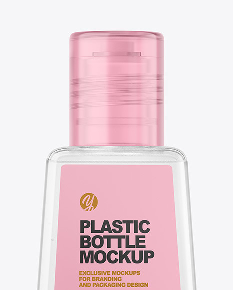 Clear Sanitizer Bottle Mockup PSD #2