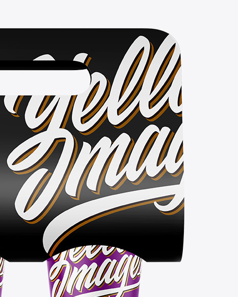 Matte Coffee Cup Carrier Mockup PSD #2