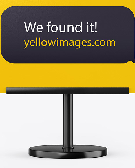 Plastic Stand w Matte Banner Mockup PSD #7