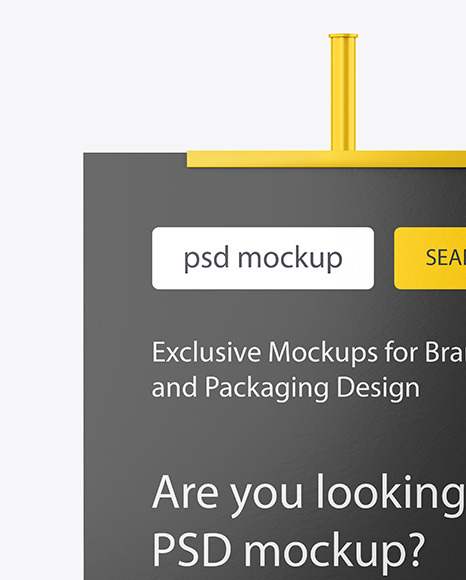 Plastic Stand w Matte Banner Mockup PSD #5