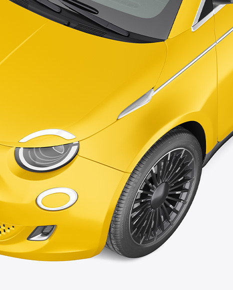 EV Compact Car Mockup   High Angle View PSD #7