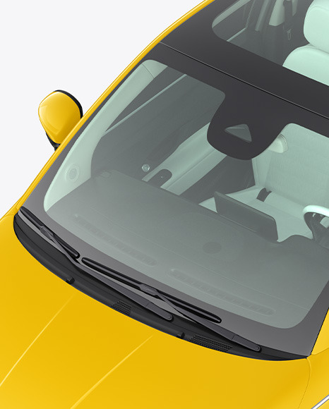 EV Compact Car Mockup   High Angle View PSD #5