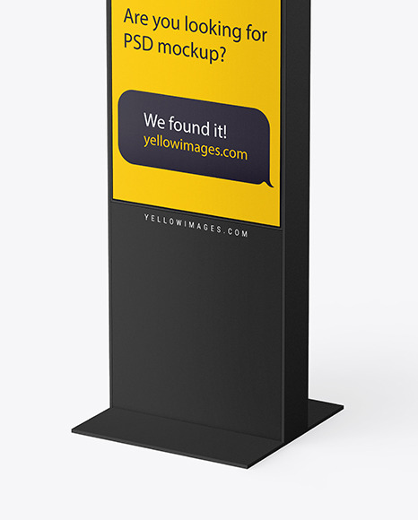 Download Stand Mockup In Outdoor Advertising Mockups On Yellow Images Object Mockups PSD Mockup Templates