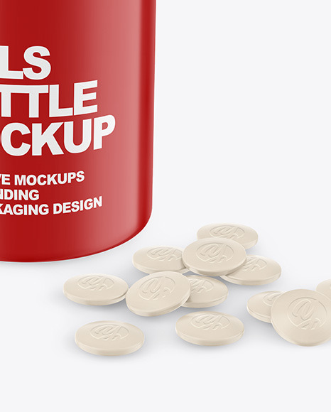 Matte Pills Bottle Mockup PSD #6