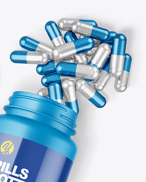 Matte Pills Bottle Mockup PSD #1