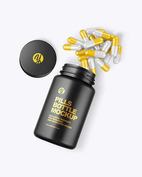Matte Pills Bottle Mockup PSD #2
