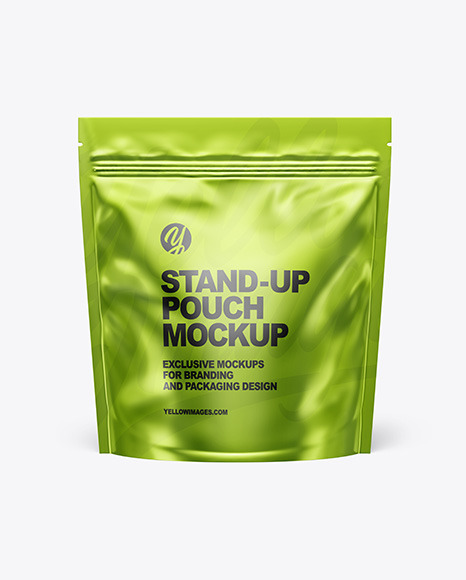 Metallic Stand-up Pouch Mockup