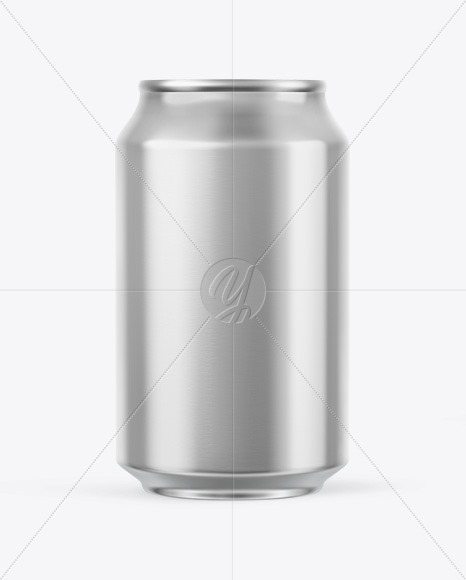 Glossy Metallic Drink Can Mockup PSD #3