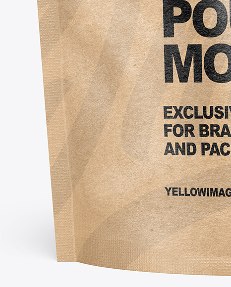 Kraft Paper Stand up Pouch Mockup PSD #7