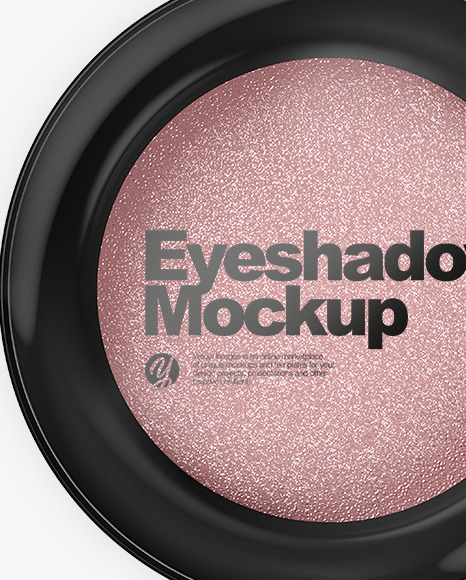 Download Eyeshadow Jar Mockup - Top View in Packaging Mockups on Yellow Images Object Mockups