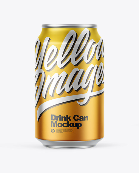 Matte Metallic Drink Can Mockup