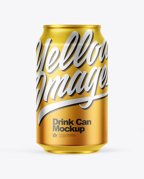 Matte Metallic Drink Can Mockup PSD #2