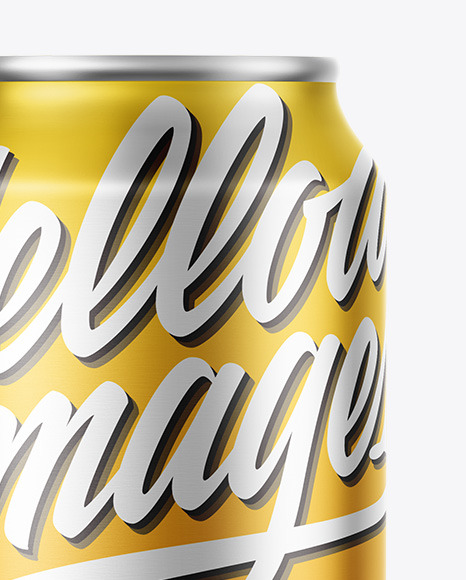 Matte Metallic Drink Can Mockup PSD #1