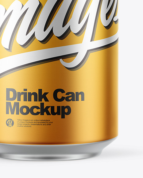 Matte Metallic Drink Can Mockup PSD #6