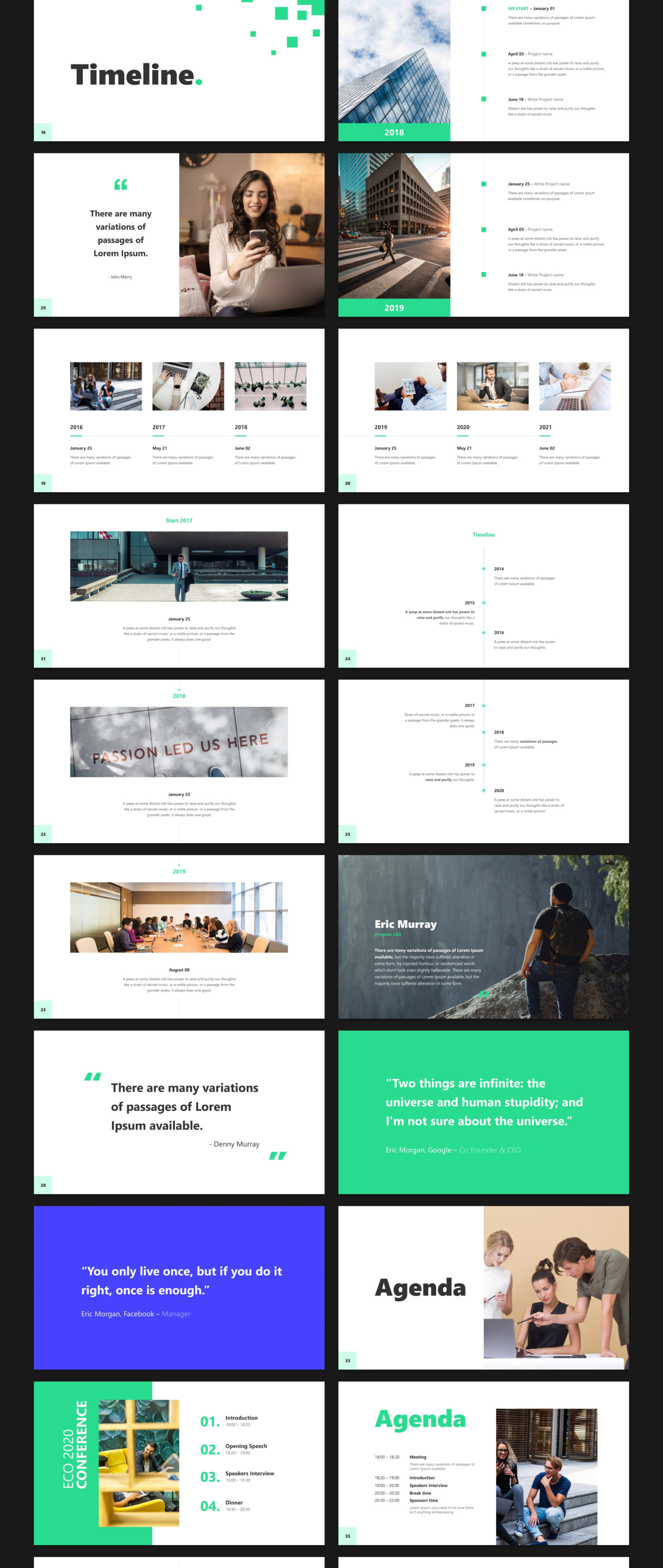 Download Business 2020 - Smooth Animated PowerPoint Template in Presentation Templates on Yellow Images ...