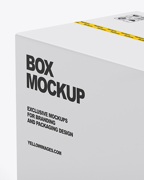 Download Pallet W Paper Box Mockup In Box Mockups On Yellow Images Object Mockups