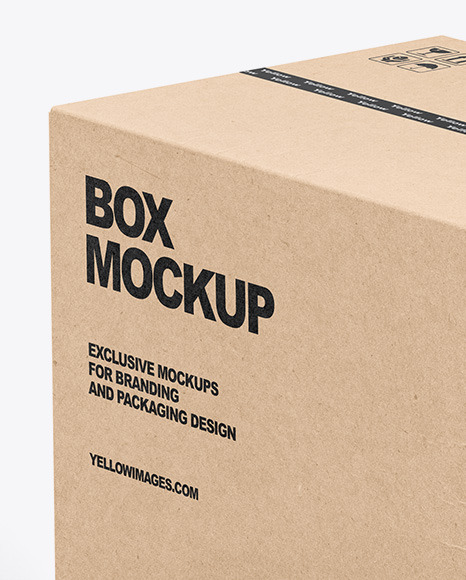 Download Pallet W Kraft Box Mockup In Box Mockups On Yellow Images Object Mockups