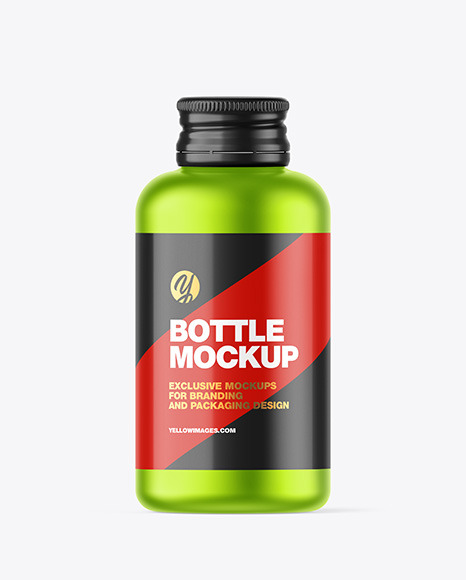 Matte Metallic Bottle Mockup PSD #2