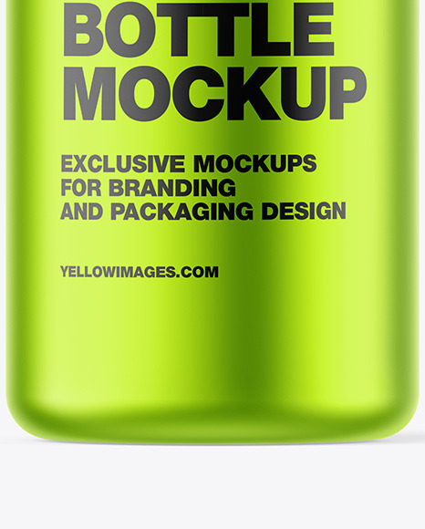 Matte Metallic Bottle Mockup PSD #5