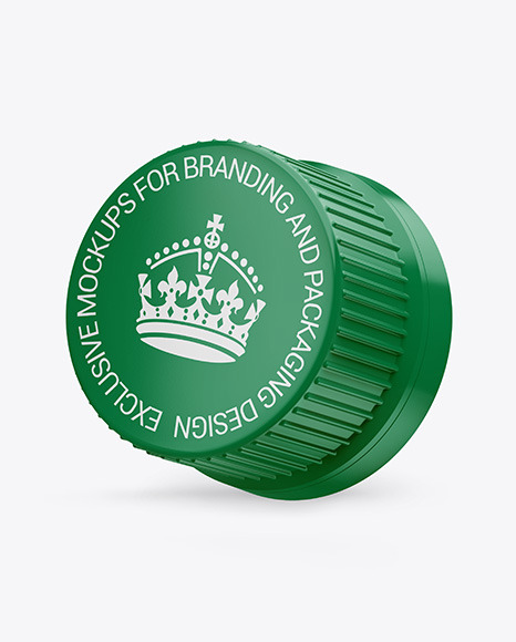 Glossy Bottle Cap Mockup