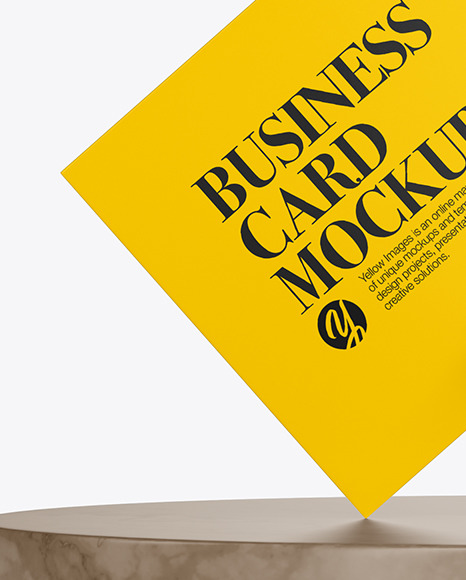Matte Business Card with Pin Marble Mockup PSD #6