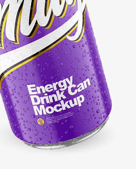 Download 500ml Metallic Drink Can With Glossy Finish And Condensation Mockup In Can Mockups On Yellow Images Object Mockups