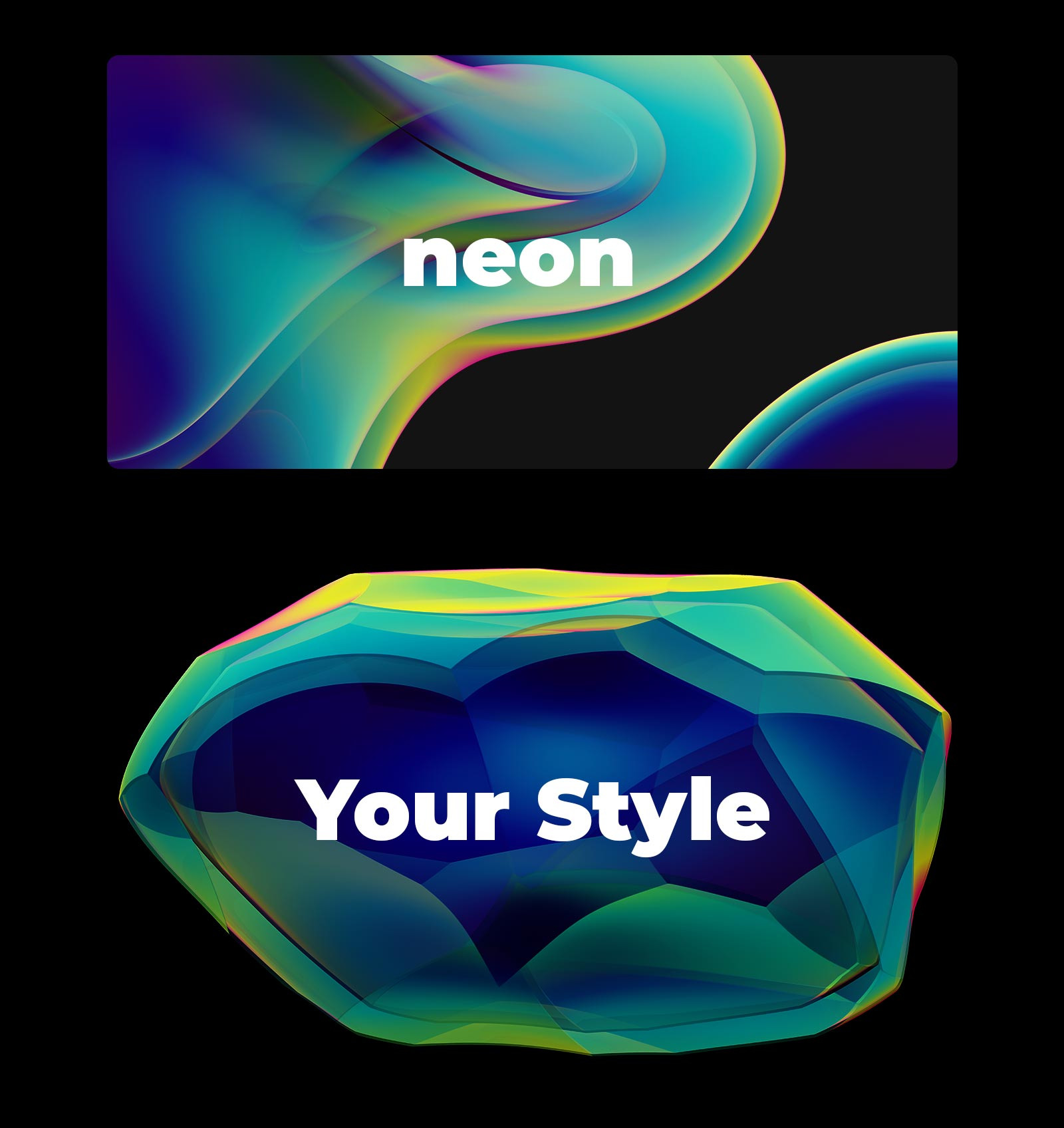 Download 180 Objects In Neon Style 01 In Design Elements On Yellow Images Creative Store