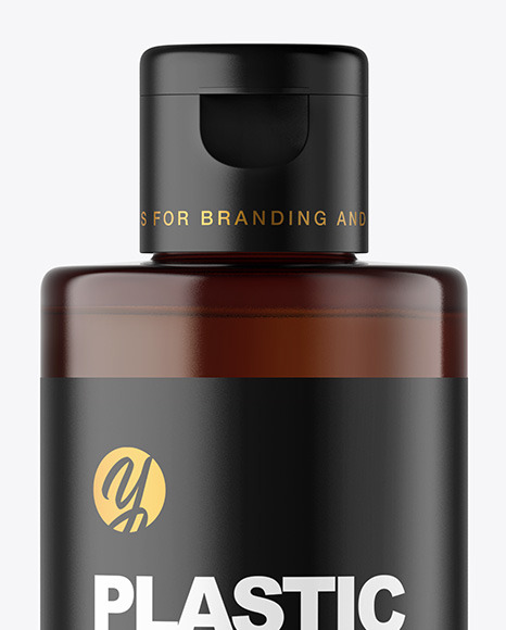 Amber Cosmetic Bottle Mockup PSD #2