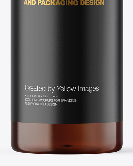 Amber Cosmetic Bottle Mockup PSD #1