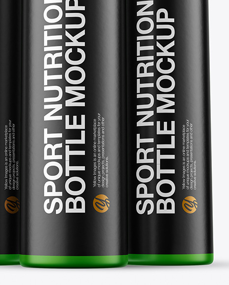 Download Three 25ml Matte Sport Nutrition Bottles Mockup In Can Mockups On Yellow Images Object Mockups